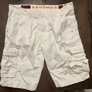 Rock Revival White Shorts